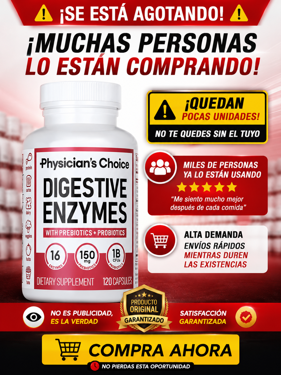 Kit Probioticos + Enzimas Salud Intestin